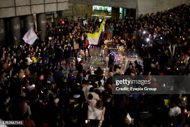 November 13 Mexico City, Mexico: The LGBTTTI + community protests to demand clarification of the death of magistrate Jesus Ociel Baena Saucedo and...