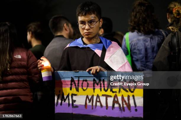 November 13 Mexico City, Mexico: The LGBTTTI + community protests to demand clarification of the death of magistrate Jesus Ociel Baena Saucedo and...