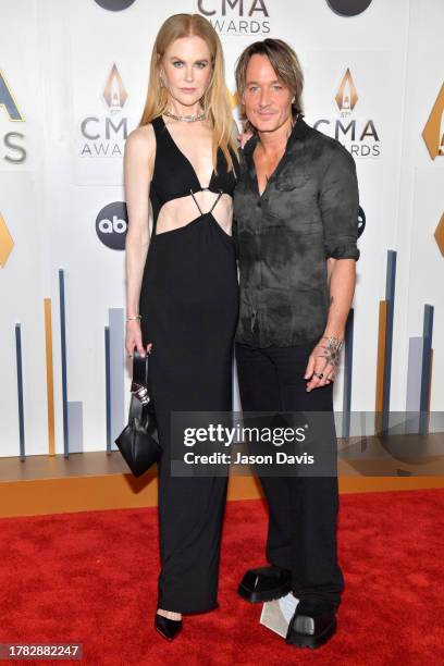 Nicole Kidman and Keith Urban attends the 57th Annual CMA Awards at Bridgestone Arena on November 08, 2023 in Nashville, Tennessee.