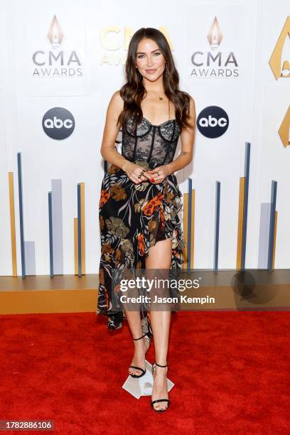 Kaitlyn Bristowe attends the 57th Annual CMA Awards at Bridgestone Arena on November 08, 2023 in Nashville, Tennessee.