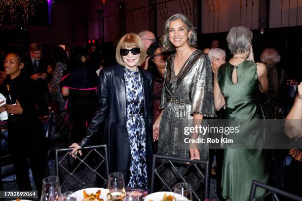 Anna Wintour and Radhika Jones attend the CARE Impact Awards 2023 at The Ziegfeld Ballroom on November 08, 2023 in New York City.