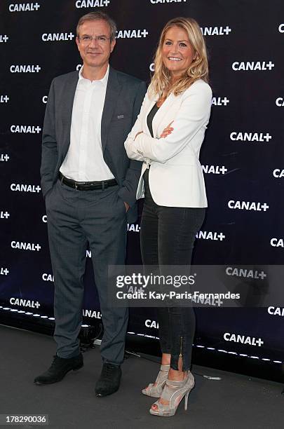 Television presenter Astrid Bard at the 'Rentree De Canal +' photocall at Porte De Versailles on August 28, 2013 in Paris, France.