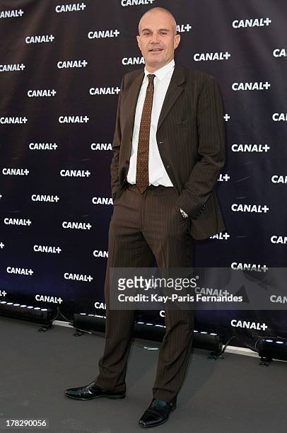 Television presenter and journalist Laurent Weil at the 'Rentree De Canal +' photocall at Porte De Versailles on August 28, 2013 in Paris, France.