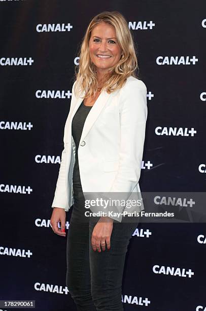 Television presenter Astrid Bard at the 'Rentree De Canal +' photocall at Porte De Versailles on August 28, 2013 in Paris, France.