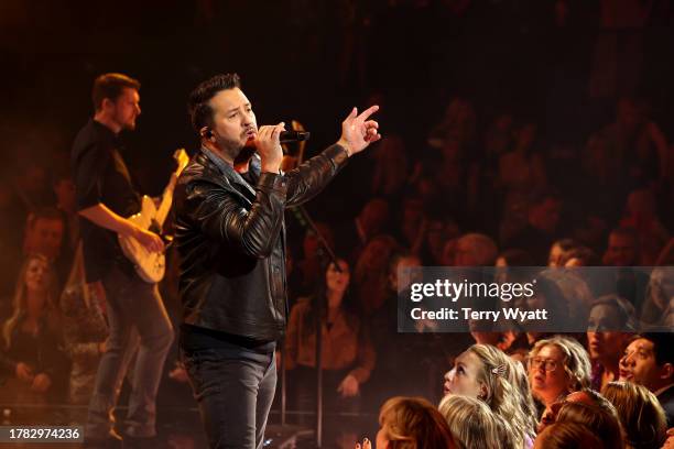 Luke Bryan performs onstage during the 57th Annual CMA Awards at Bridgestone Arena on November 08, 2023 in Nashville, Tennessee.