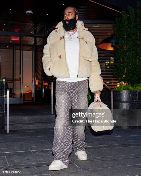 James Harden of the Los Angeles Clippers is seen in Hudson Yards on November 08, 2023 in New York City.