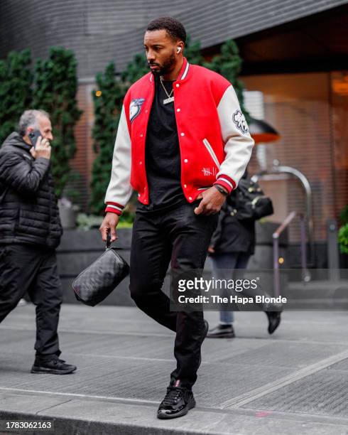 Norman Powell of the Los Angeles Clippers is seen in Hudson Yardson November 08, 2023 in New York City.