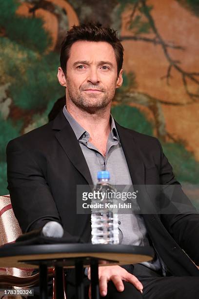 Actor Hugh Jackman attends the 'The Wolverine' press conference at the Meguro Gajyoen on August 29, 2013 in Tokyo, Japan.