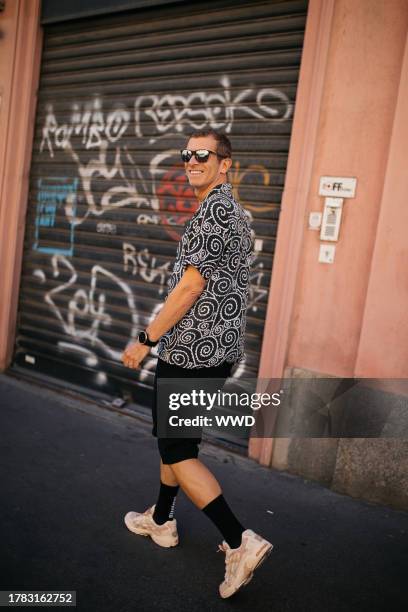 Street Style at Milan Fashion Week Men's Spring 2020, photographed in Milan on June 15 - 17, 2019...