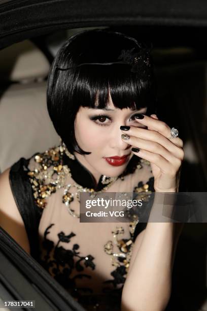 Actress Christy Chung attends "The Great Gatsby" premiere at China World Trade Center Tower 3 on August 28, 2013 in Beijing, China.