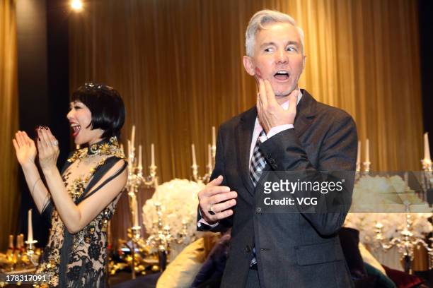Director Baz Luhrmann and actress Christy Chung attend "The Great Gatsby" premiere at China World Trade Center Tower 3 on August 28, 2013 in Beijing,...