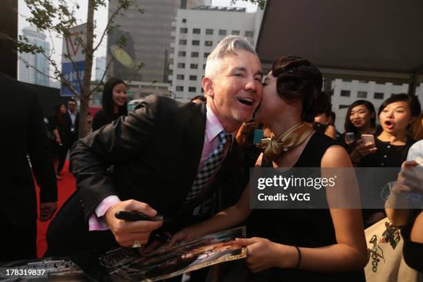 Director Baz Luhrmann attends "The Great Gatsby" premiere at China World Trade Center Tower 3 on August 28, 2013 in Beijing, China.