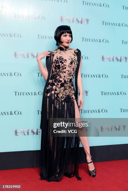 Actress Christy Chung attends "The Great Gatsby" premiere at China World Trade Center Tower 3 on August 28, 2013 in Beijing, China.