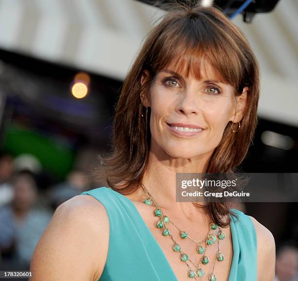 Actress Alexandra Paul arrives at the Los Angeles premiere of "Riddick" at the Westwood Village Theatre on August 28, 2013 in Westwood, California.