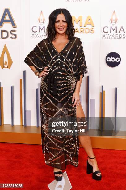 Sara Evans attends the 2023 CMA Awards at Bridgestone Arena on November 08, 2023 in Nashville, Tennessee.