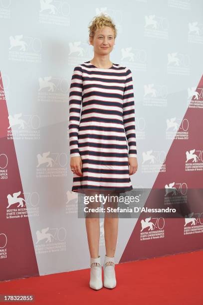 Actress Alba Rohrwacher attends "Via Castellana Bandiera" Photocall during the 70th Venice International Film Festival at Palazzo del Casino on...