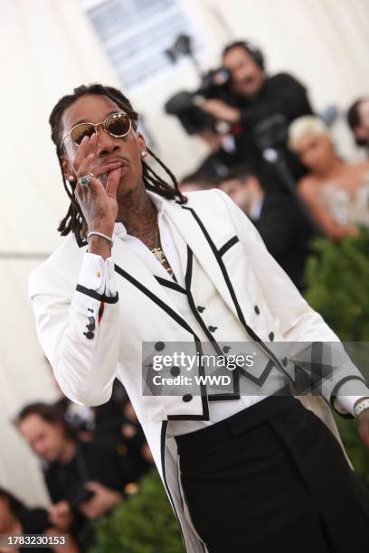 Wiz Khalifa, Red carpet arrivals at the 2017 Met Gala: Rei Kawakubo/Comme des Garcons, May 1st, 2017.