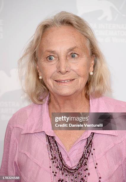 Actress Elena Cotta attends "Via Castellana Bandiera" Photocall during the 70th Venice International Film Festival at Palazzo del Casino on August...