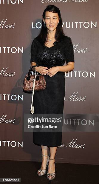 Actress Yoshino Kimura attends Louis Vuitton "Timeless Muses" exhibition at the Tokyo Station Hotel on August 29, 2013 in Tokyo, Japan.