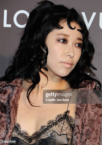 Singer Miliyah Kato attends Louis Vuitton "Timeless Muses" exhibition at the Tokyo Station Hotel on August 29, 2013 in Tokyo, Japan.