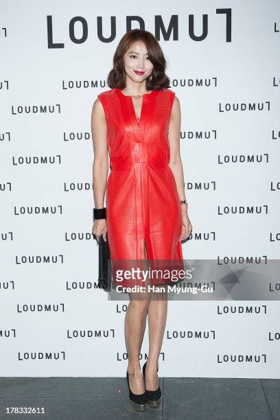 South Korean actress Oh Yoon-Ah attends during the "Loudmut" launching fashion show at the JNB gallery on August 29, 2013 in Seoul, South Korea.