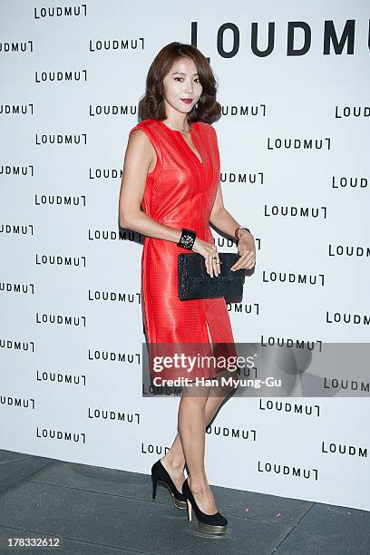 South Korean actress Oh Yoon-Ah attends during the "Loudmut" launching fashion show at the JNB gallery on August 29, 2013 in Seoul, South Korea.