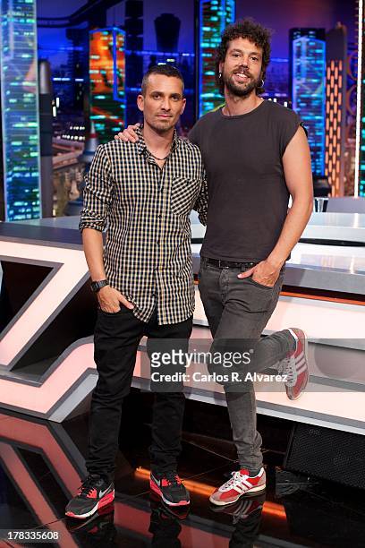 Damian Molla and Juan Ibanez attend the "El Hormiguero 3.0" new season presentation at the Vertice Studio on August 29, 2013 in Madrid, Spain.