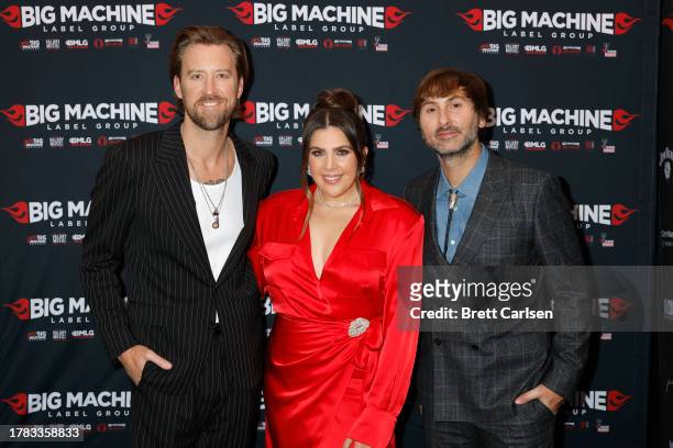 Charles Kelley, Hillary Scott and Dave Haywood and Lady A attend the Big Machine Label Group celebration of the 57th Annual CMA Awards in Nashville...
