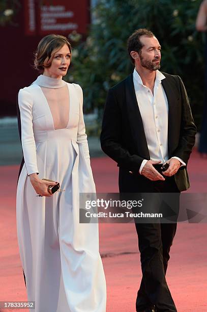 Actress Francesca Cavallin and Stefano Remigi attend the "Tracks" Premiere during the 70th Venice International Film Festival at Sala Grande on...