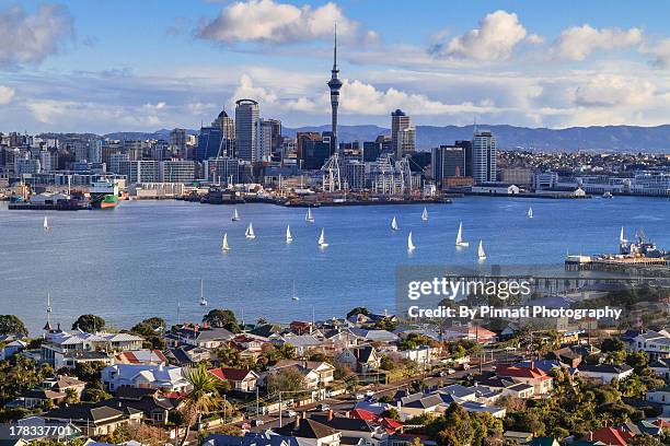 auckland city view nz - auckland stock-fotos und bilder