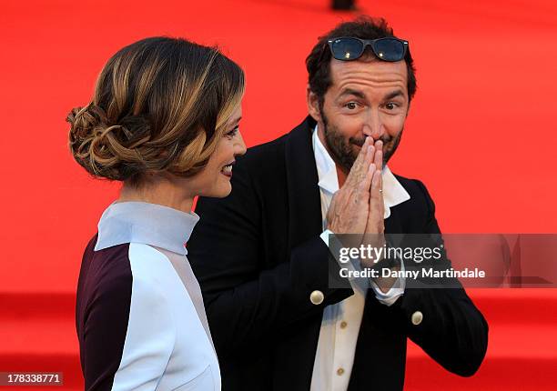 Actress Francesca Cavallin and Stefano Remigi attend the "Tracks" Premiere during the 70th Venice International Film Festival on August 29, 2013 in...