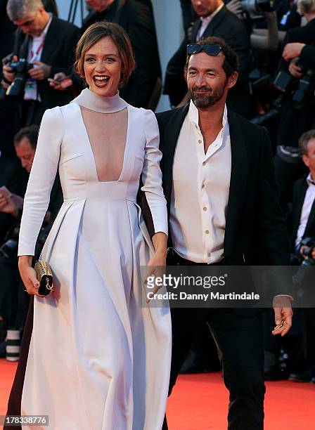 Actress Francesca Cavallin and Stefano Remigi attend the "Tracks" Premiere during the 70th Venice International Film Festival on August 29, 2013 in...