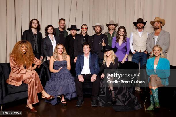 Chase McDaniel, Brett Young, Jackson Dean, Jess Carson of Midland, Chris Janson, Brian Kelley, Mae Estes, Riley Green, Mark Wystrach of Midland Tiera...