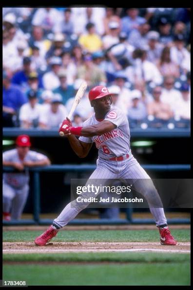 Outfielder Ron Gant of the Cincinnati Reds in action during a game ...
