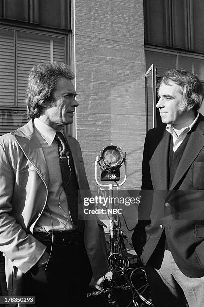 Episode 101 Pictured: Actor Clint Eastwood, host Tom Snyder in 1980 --