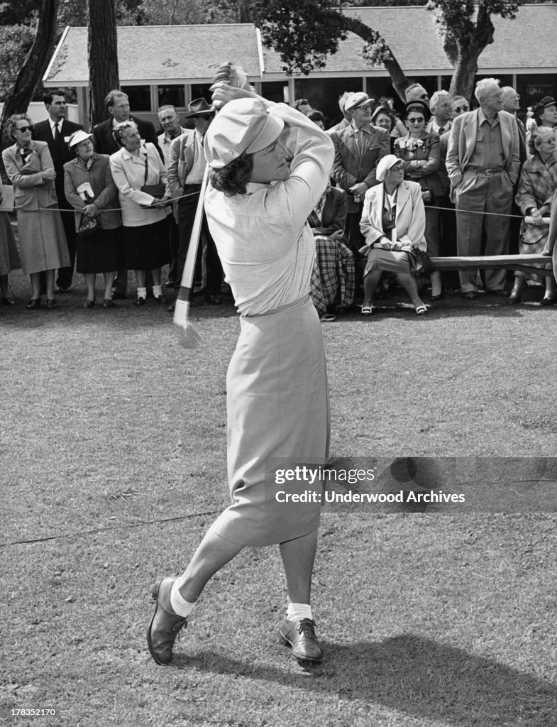 Babe Didrikson Teeing Off