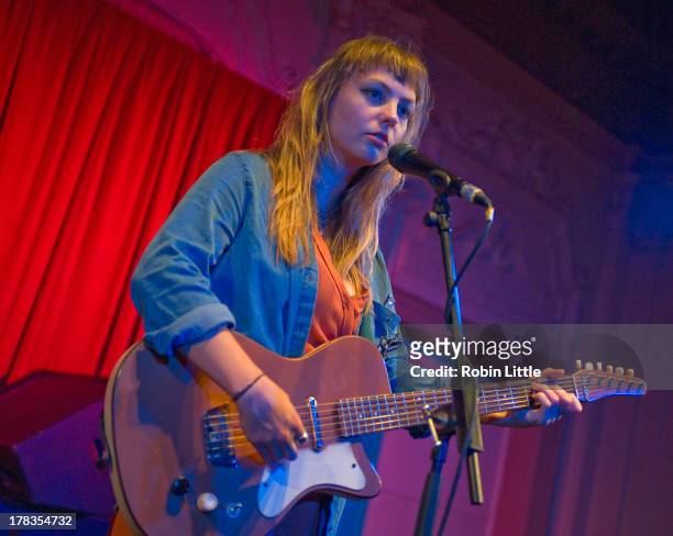 Angel Olsen performs on stage at Bush Hall on August 29, 2013 in London, England.