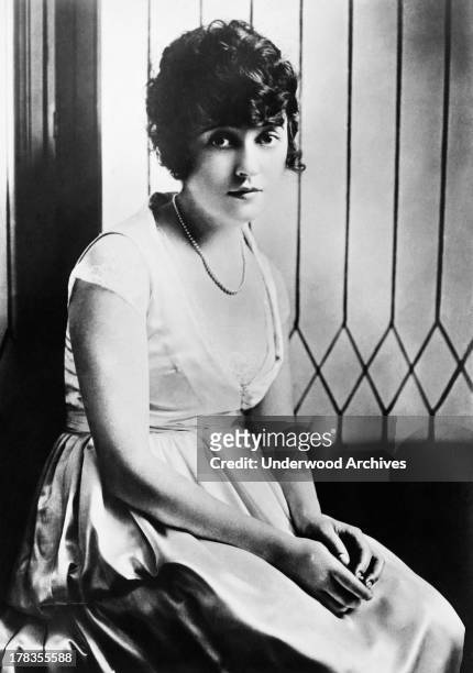 Portrait of actress and silent movie star Mabel Normand who collapsed today at the funeral of director William D. Taylor, Hollywood, California,...