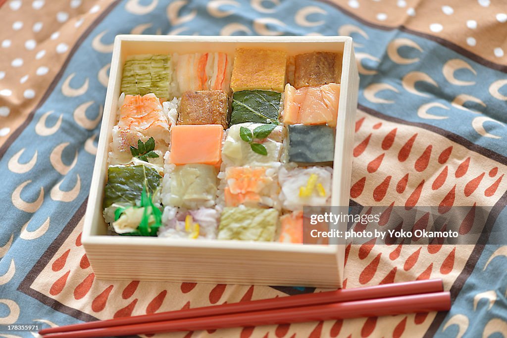Japanese lunch OSHIZUSHI
