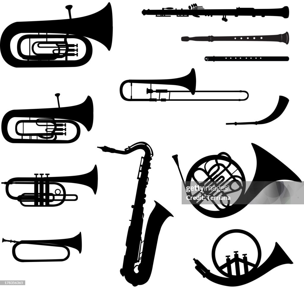 Music Instruments Vector Set High-Res Vector Graphic - Getty Images