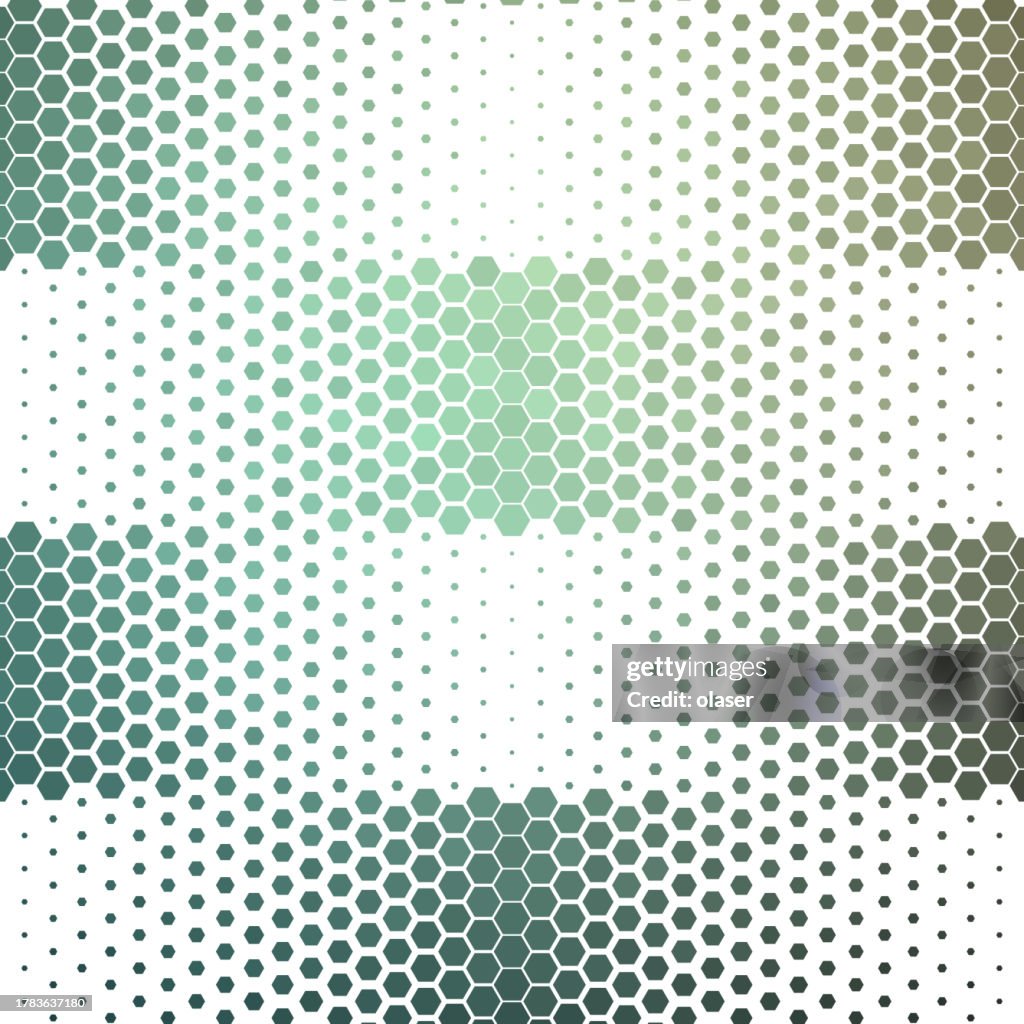 Gradient Hexagonal Pattern Gradient Hexagonal Dots Pattern Transitioning From Teal To White High ...