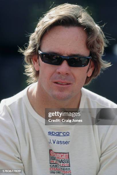 Portrait of Jimmy Vasser from the United States, driver of the Target Chip Ganassi Racing Lola B2K/00 Toyota RV8E during practice for the...