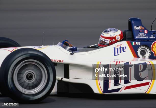 Max Papis from Italy drives the Miller Lite Team Rahal Reynard 99i Ford-Cosworth XD during practice for the Championship Auto Racing Teams 1999 FedEx...
