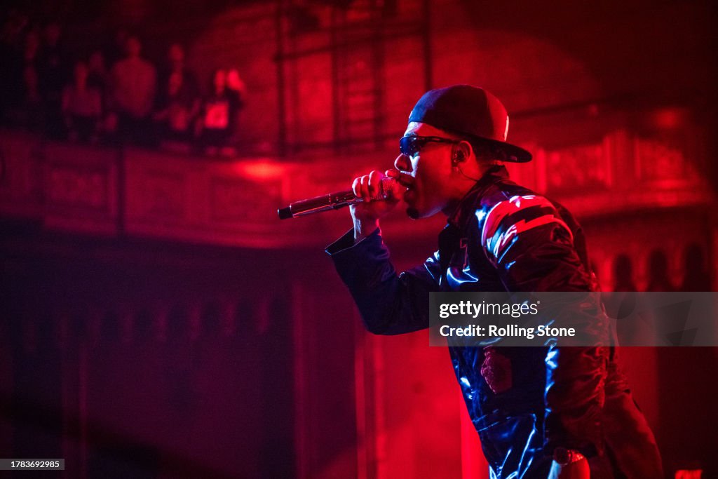 Myke Towers performs at United Palace on November 10, 2023 in New Myke Towers performs at United Palace on November 10, 2023 in New