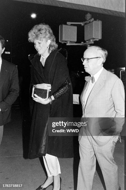 Alexandra Schlesinger and Arthur M. Schlesinger Jr. Attend an event at Mortimer's, a restaurant in New York City, on November 6, 1984.