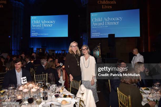 Christina Minnis and Brooke Garber Neidich attend 2023 Child Advocacy Award Dinner Honoring Andy Saperstein, Co-President And Head Of Wealth...