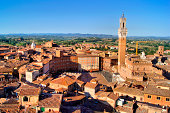 View over medieval Siena