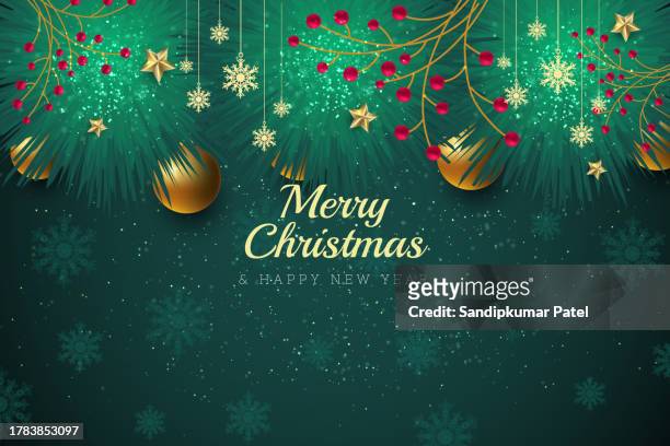 christmas holiday banner. gold and red glitter decoration. merry christmas hand written text. - christmas travel 幅插畫檔、美工圖案、卡通及圖標