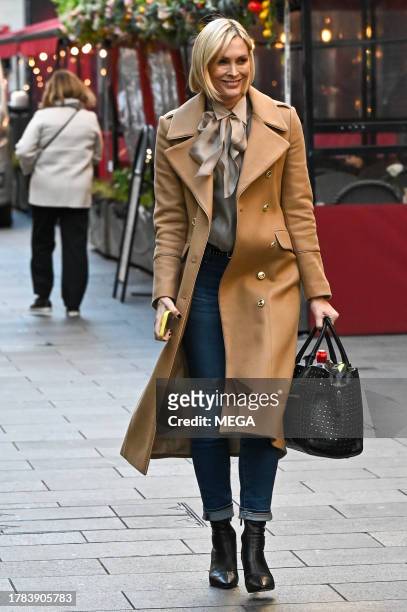 Jenni Falconer is seen leaving Global Studios on November 15, 2023 in London, United Kingdom.