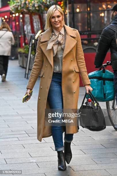 Jenni Falconer is seen leaving Global Studios on November 15, 2023 in London, United Kingdom.